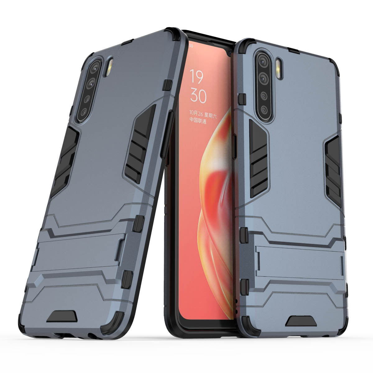 Cool Guard Hybrid PC + TPU Mobile Shell with Kickstand for OPPO A91/F15