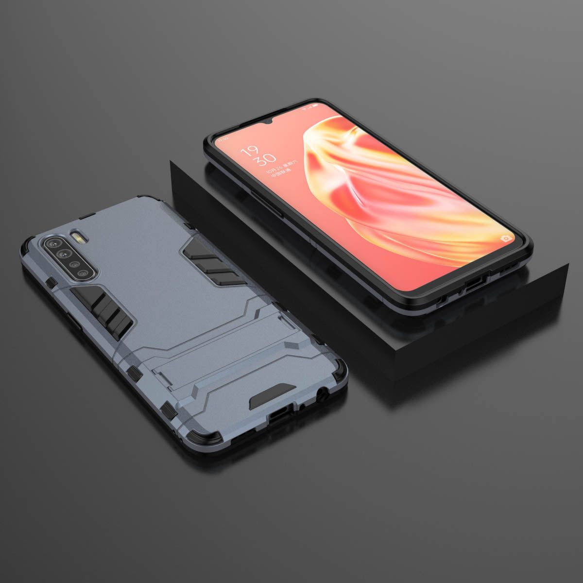 Cool Guard Hybrid PC + TPU Mobile Shell with Kickstand for OPPO A91/F15