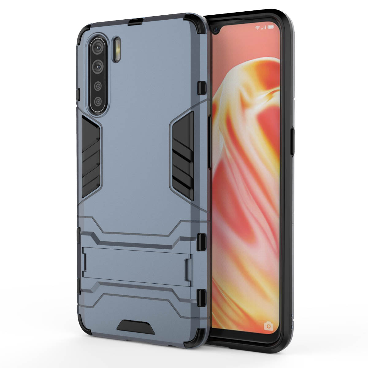 Cool Guard Hybrid PC + TPU Mobile Shell with Kickstand for OPPO A91/F15