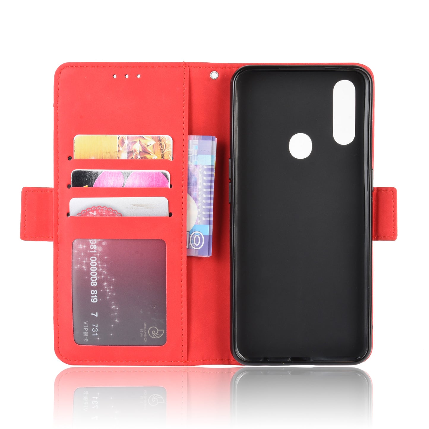 Wallet Stand Flip Leather Phone Shell for Oppo A8/A31 (2020)