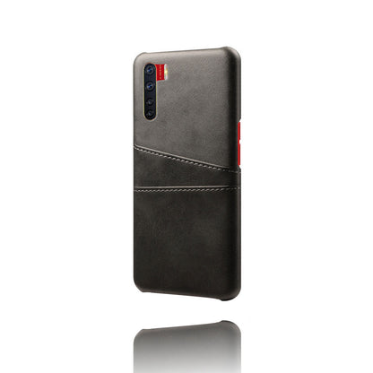 KSQ with Double Card Slots PU Leather Coated PC Shell for Oppo A91/F15