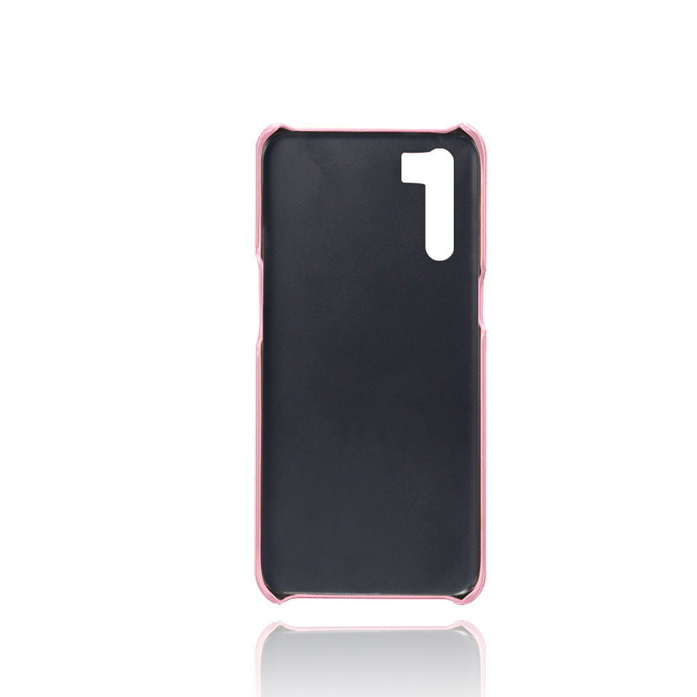 KSQ with Double Card Slots PU Leather Coated PC Shell for Oppo A91/F15