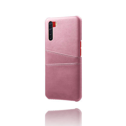 KSQ with Double Card Slots PU Leather Coated PC Shell for Oppo A91/F15