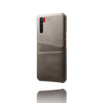 KSQ with Double Card Slots PU Leather Coated PC Shell for Oppo A91/F15