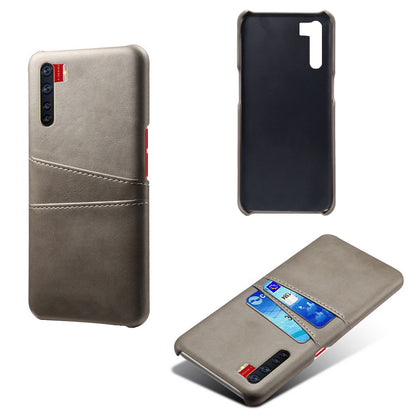 KSQ with Double Card Slots PU Leather Coated PC Shell for Oppo A91/F15
