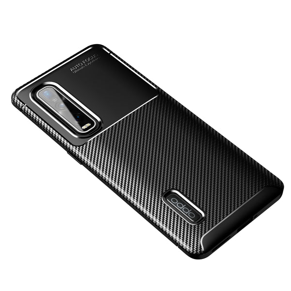 Carbon Fiber Skin TPU Mobile Phone Case for Oppo Find X2 Pro