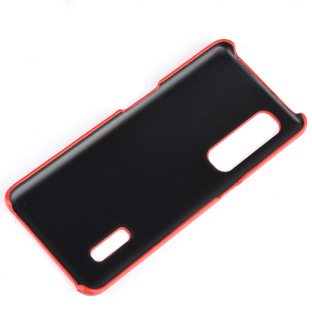 Litchi Texture Protective Leather Coated Hard Plastic Case for Oppo Find X2 Pro (Leather Back)