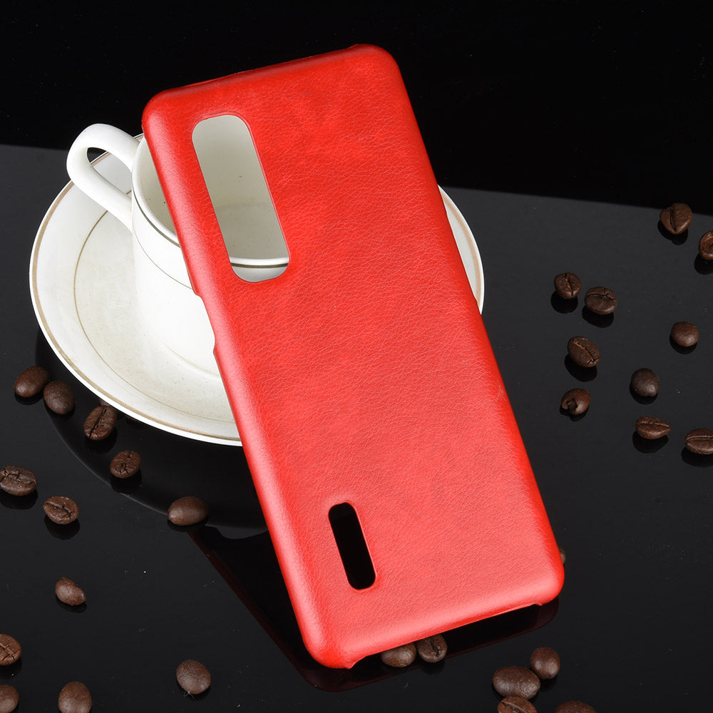 Litchi Texture Protective Leather Coated Hard Plastic Case for Oppo Find X2 Pro (Leather Back)