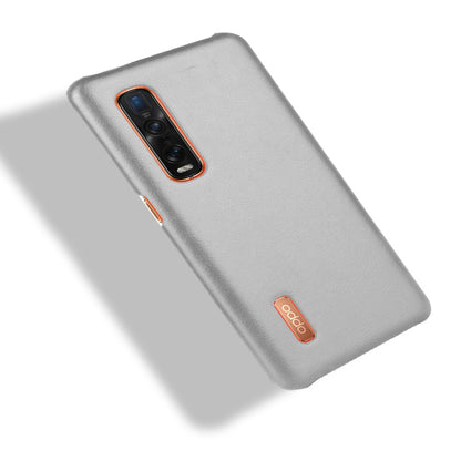 Litchi Texture Protective Leather Coated Hard Plastic Case for Oppo Find X2 Pro (Leather Back)