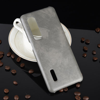 Litchi Texture Protective Leather Coated Hard Plastic Case for Oppo Find X2 Pro (Leather Back)