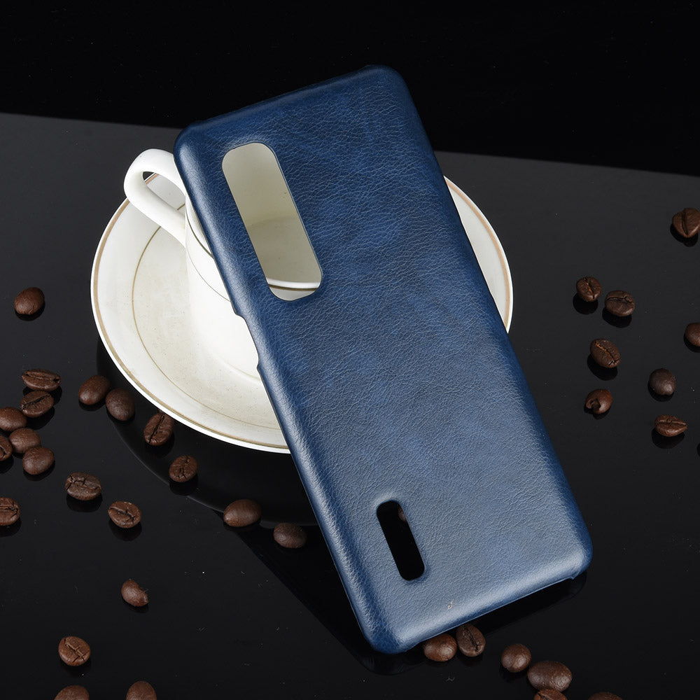 Litchi Texture Protective Leather Coated Hard Plastic Case for Oppo Find X2 Pro (Leather Back)