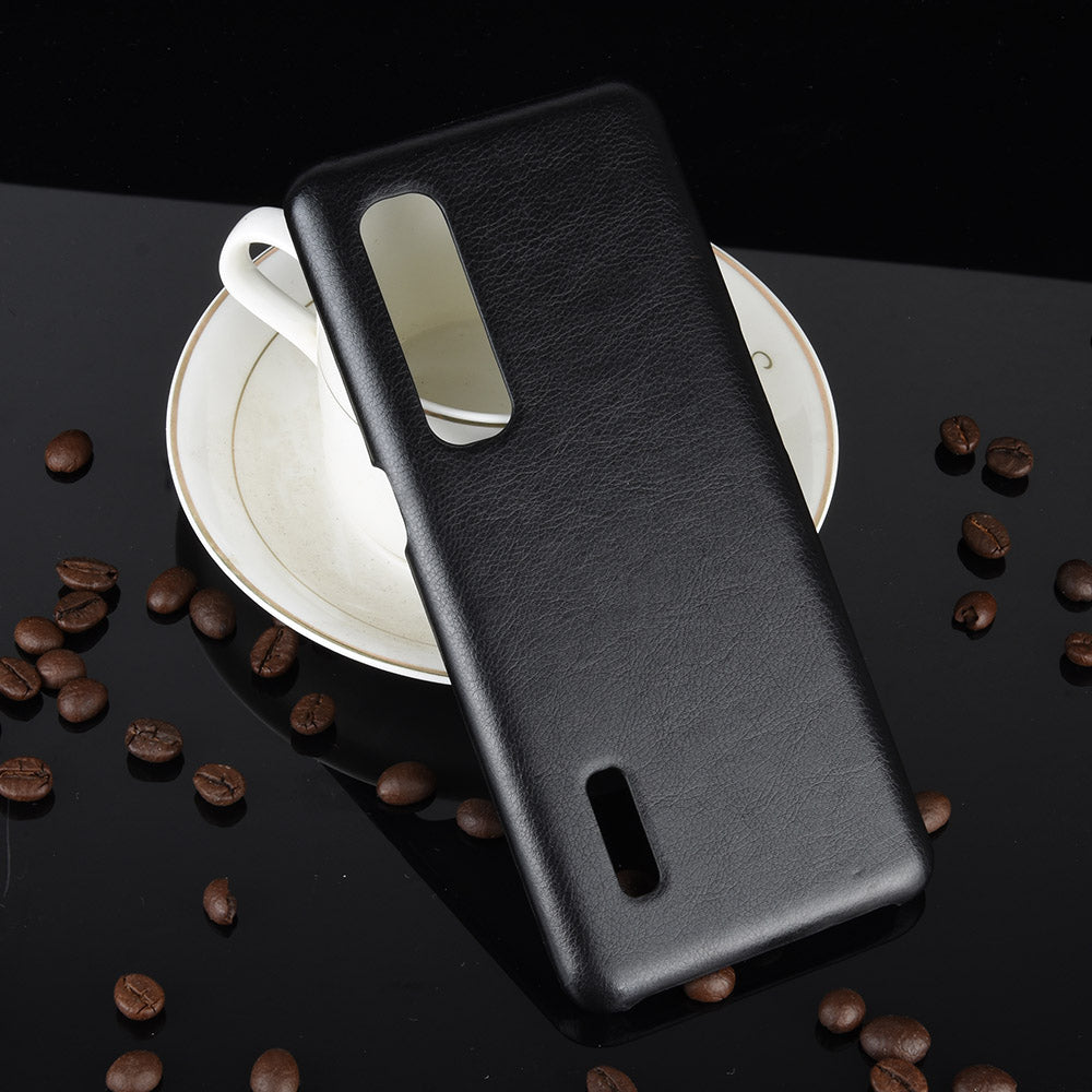 Litchi Texture Protective Leather Coated Hard Plastic Case for Oppo Find X2 Pro (Leather Back)