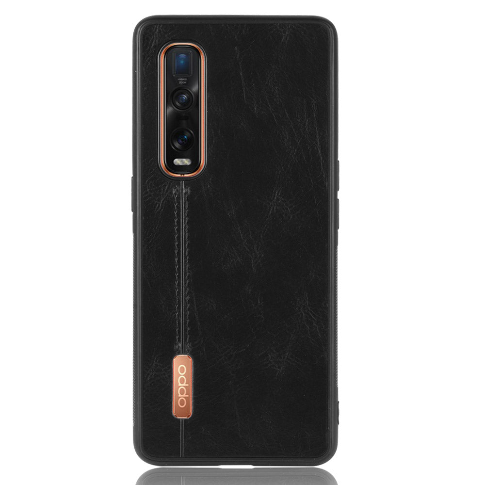 PU Leather Coated PC + TPU Hybrid Mobile Cover for Oppo Find X2 Pro