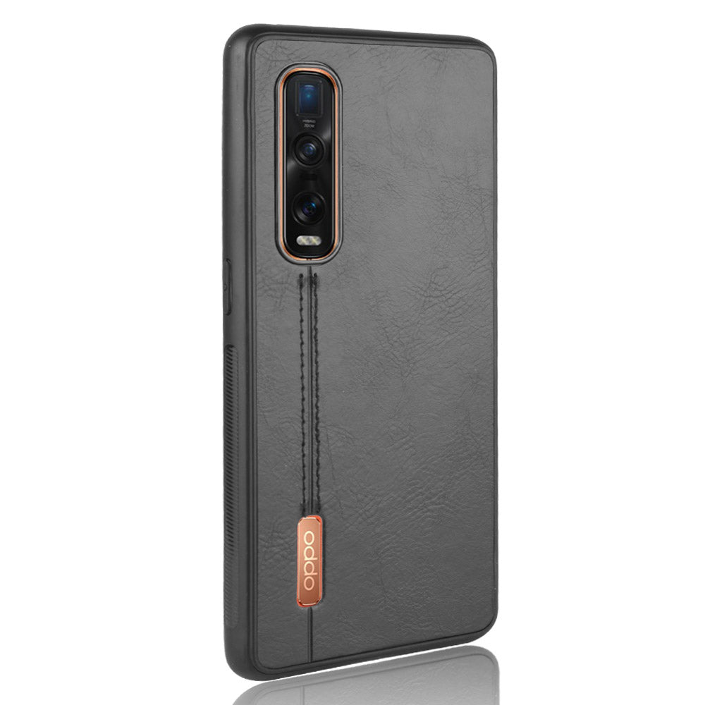 PU Leather Coated PC + TPU Hybrid Mobile Cover for Oppo Find X2 Pro