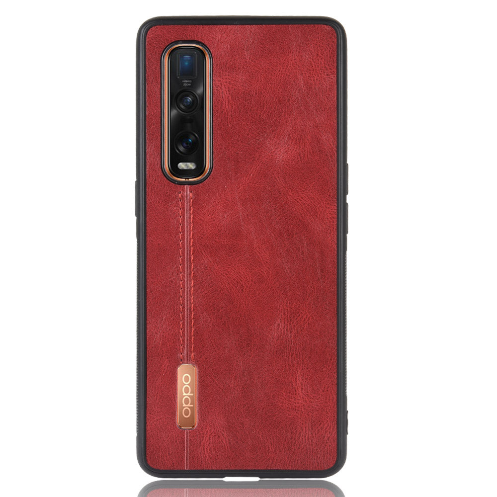 PU Leather Coated PC + TPU Hybrid Mobile Cover for Oppo Find X2 Pro