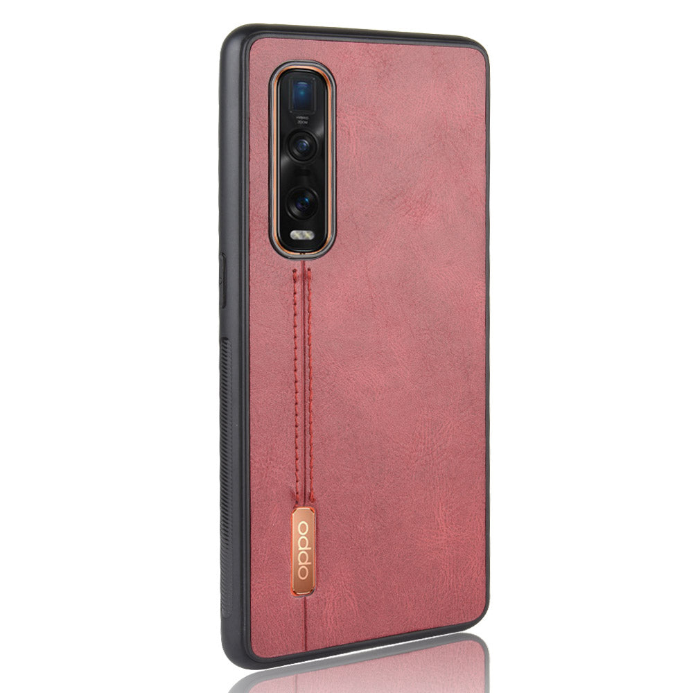 PU Leather Coated PC + TPU Hybrid Mobile Cover for Oppo Find X2 Pro