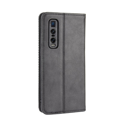 Vintage Style Leather Wallet Case for Oppo Find X2 Pro