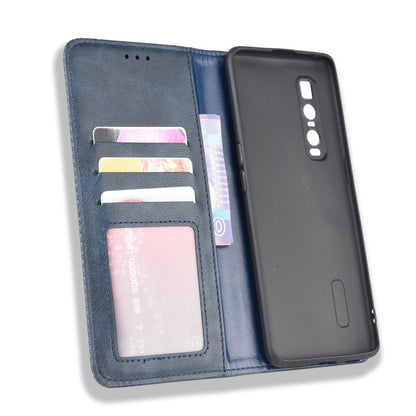 Vintage Style Leather Wallet Case for Oppo Find X2 Pro