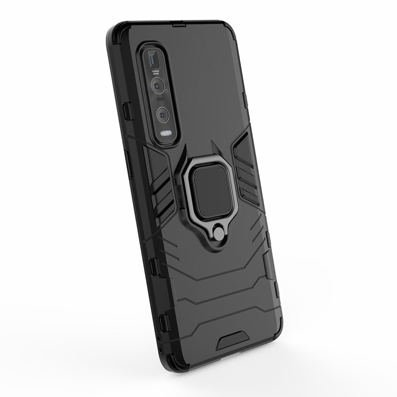 With Cool Guard Ring Holder Kickstand PC+TPU Cover for Oppo Find X2 Pro