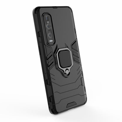 With Cool Guard Ring Holder Kickstand PC+TPU Cover for Oppo Find X2 Pro