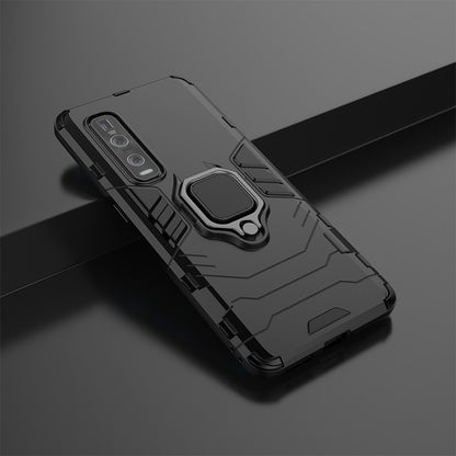 With Cool Guard Ring Holder Kickstand PC+TPU Cover for Oppo Find X2 Pro
