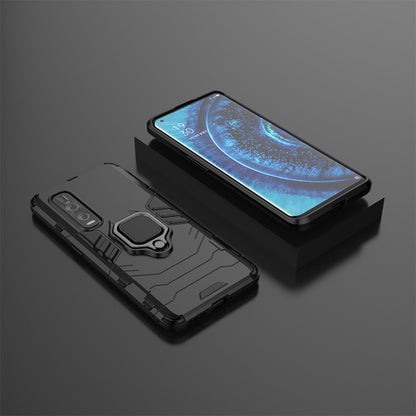 With Cool Guard Ring Holder Kickstand PC+TPU Cover for Oppo Find X2 Pro