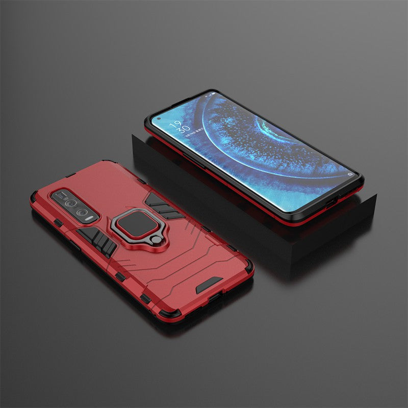 With Cool Guard Ring Holder Kickstand PC+TPU Cover for Oppo Find X2 Pro