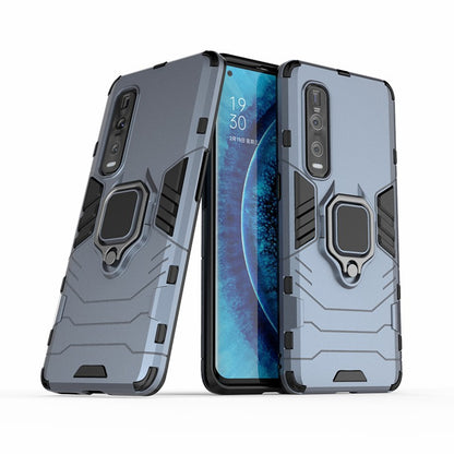 With Cool Guard Ring Holder Kickstand PC+TPU Cover for Oppo Find X2 Pro