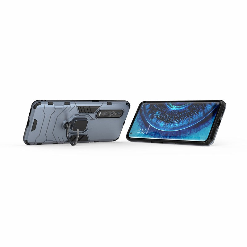 With Cool Guard Ring Holder Kickstand PC+TPU Cover for Oppo Find X2 Pro