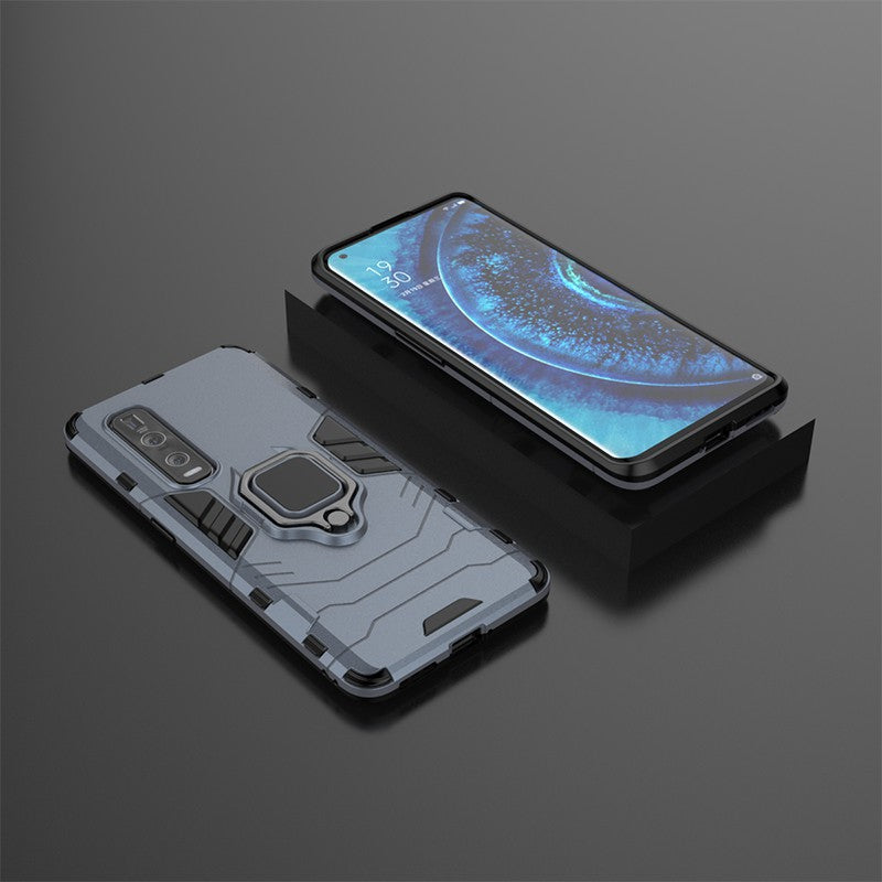 With Cool Guard Ring Holder Kickstand PC+TPU Cover for Oppo Find X2 Pro