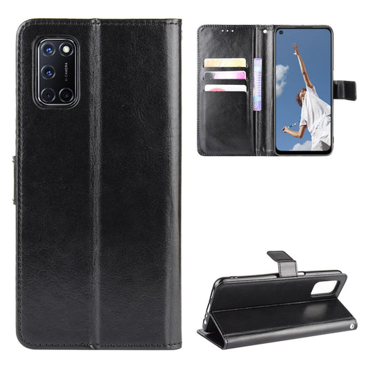 Crazy Horse Wallet Leather Stand Phone Casing for OPPO A52/A72/A92