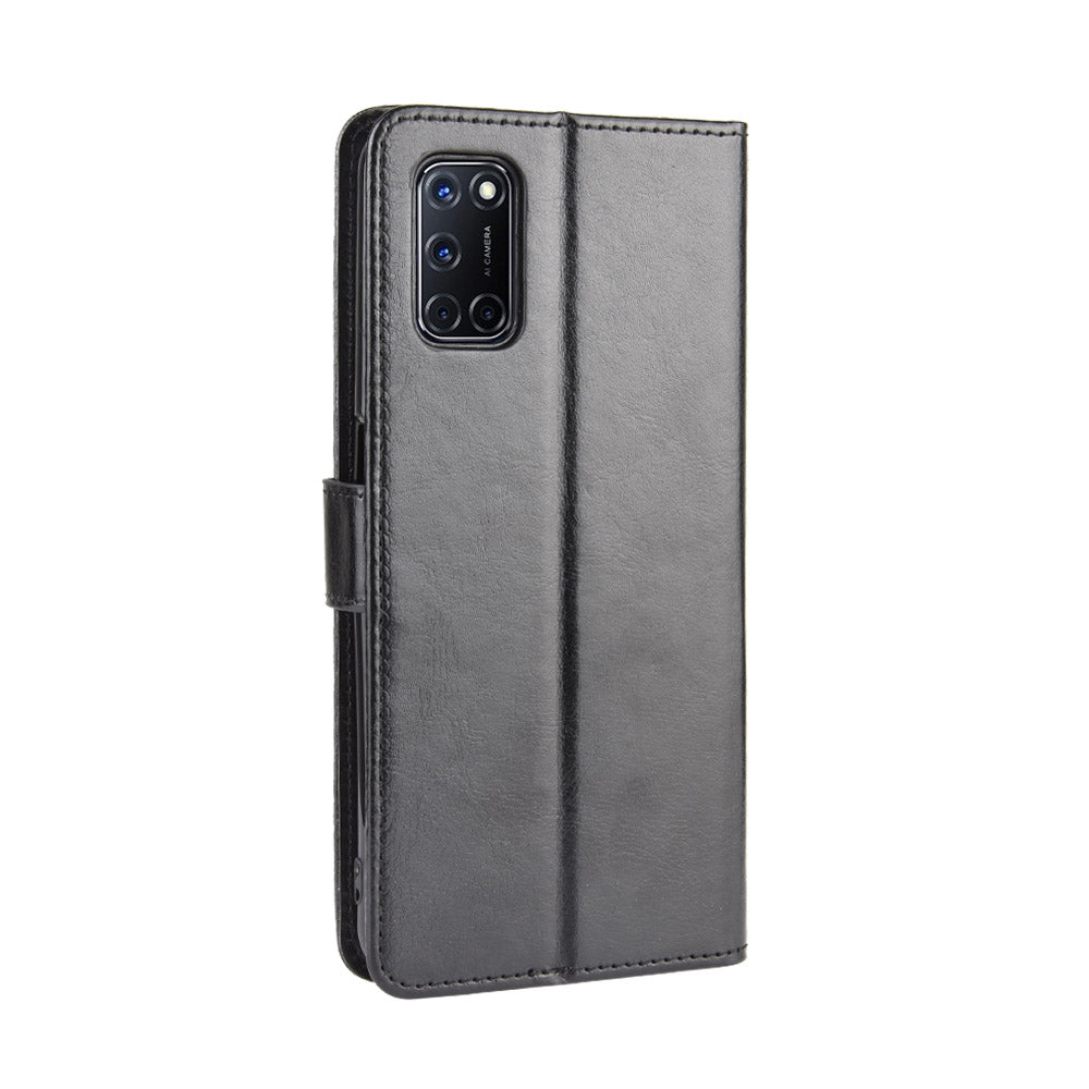 Crazy Horse Wallet Leather Stand Phone Casing for OPPO A52/A72/A92