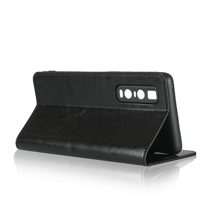 Crazy Horse Genuine Leather Wallet Stand Case for OPPO Find X2 Pro