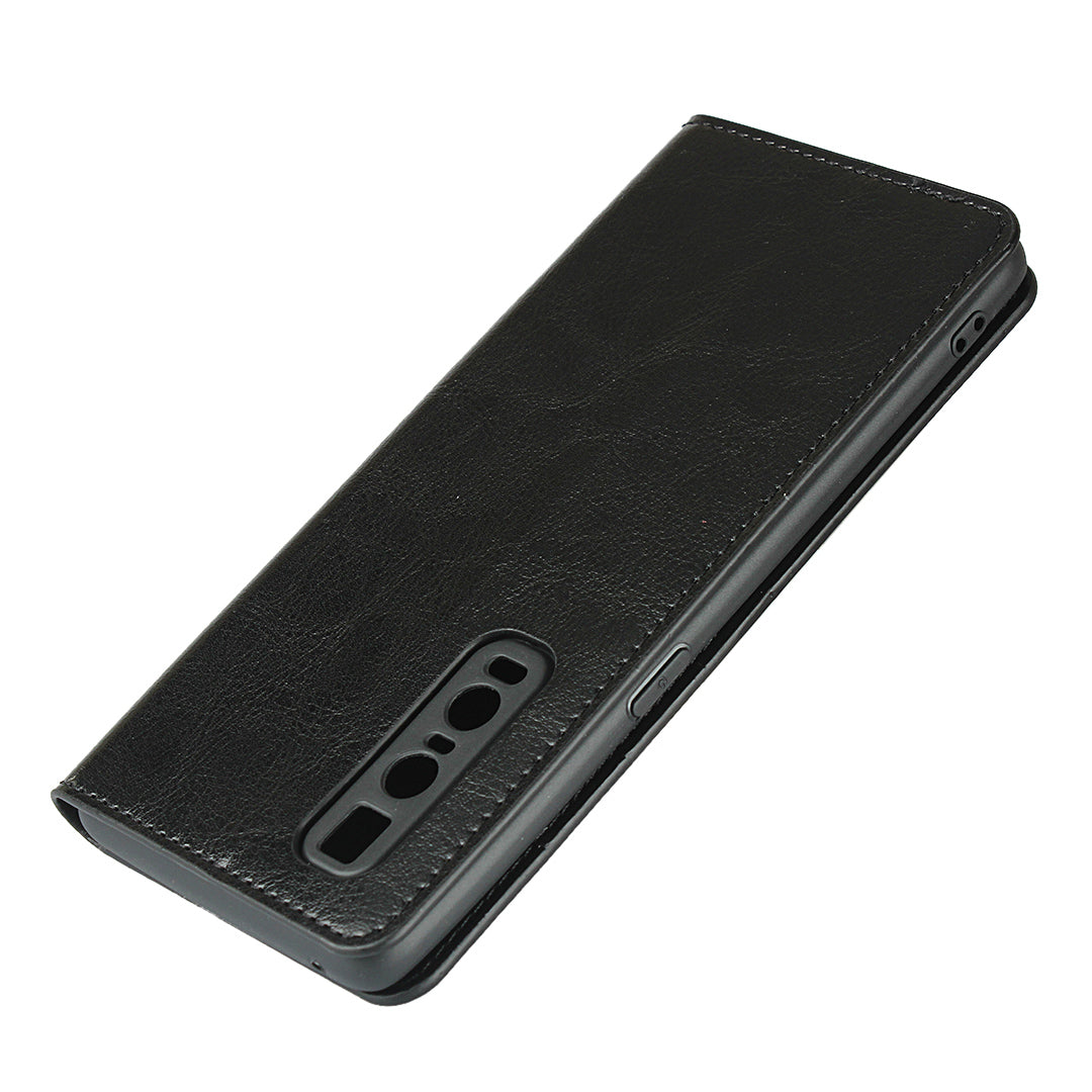 Crazy Horse Genuine Leather Wallet Stand Case for OPPO Find X2 Pro