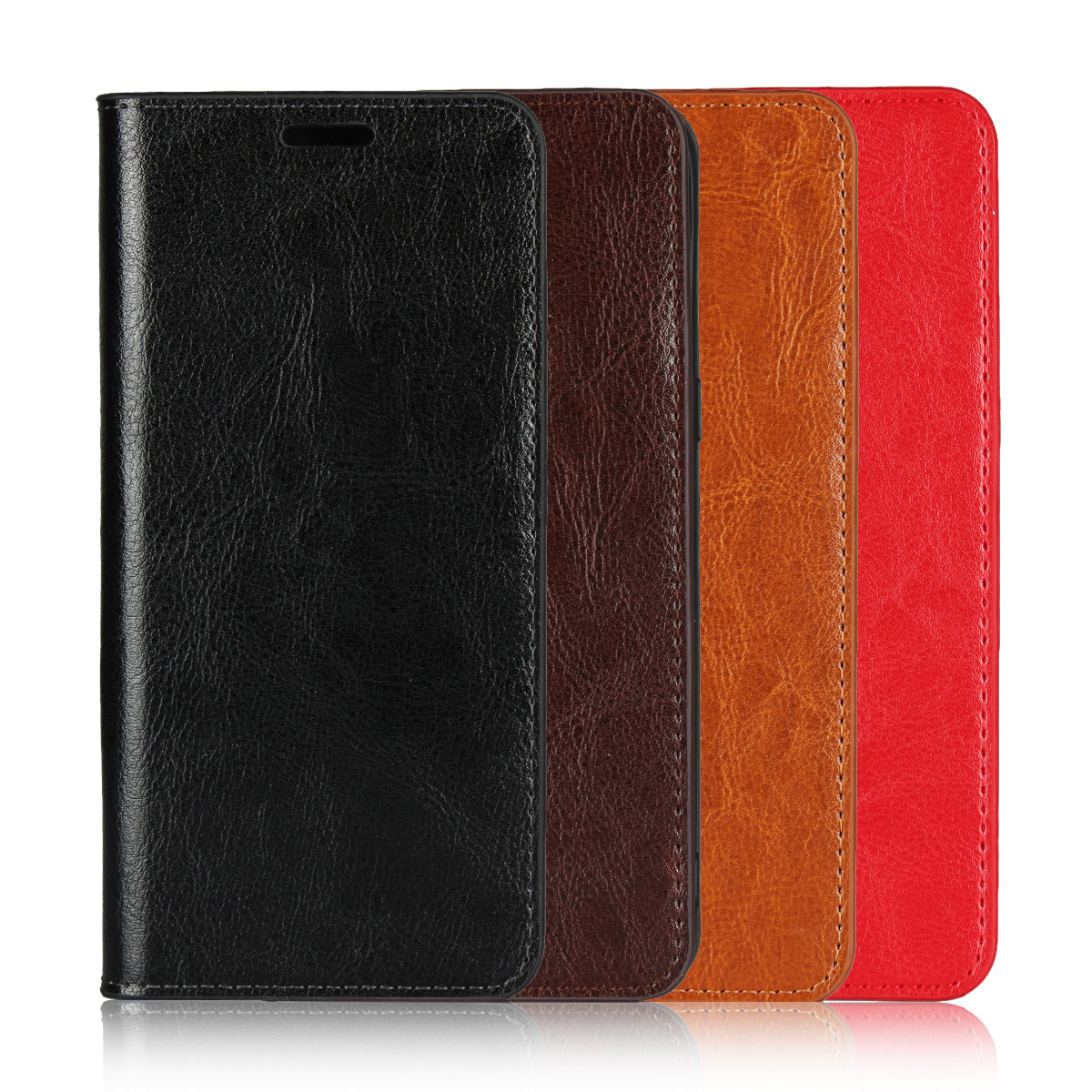 Crazy Horse Genuine Leather Wallet Stand Case for OPPO Find X2 Pro