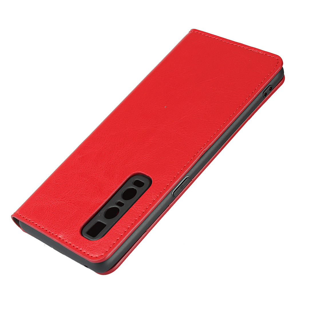 Crazy Horse Genuine Leather Wallet Stand Case for OPPO Find X2 Pro