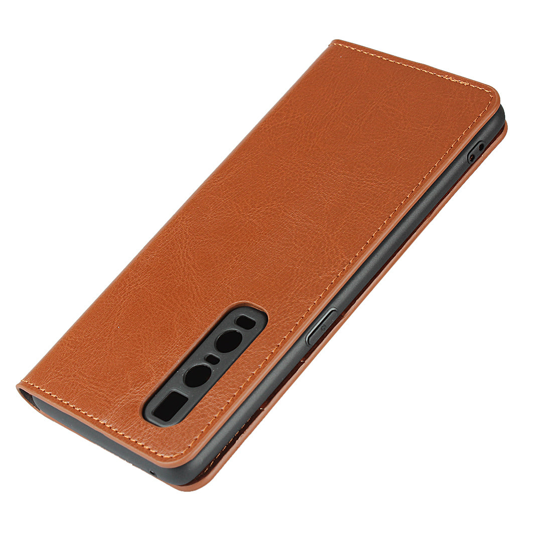Crazy Horse Genuine Leather Wallet Stand Case for OPPO Find X2 Pro