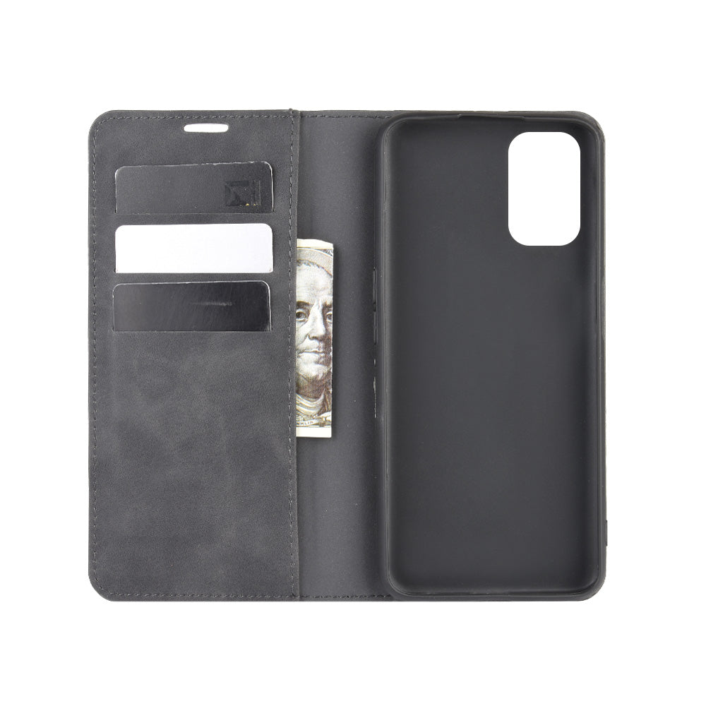 Silky Touch Stylish Auto-absorbed Flip Leather Wallet Stand Case for Oppo A52/A92/A72