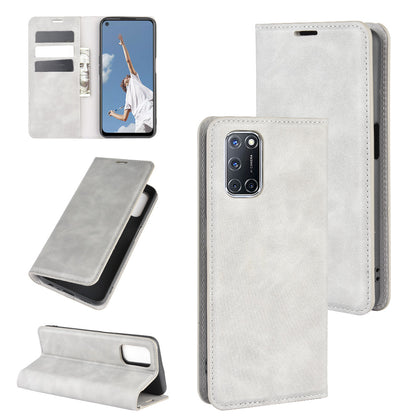 Silky Touch Stylish Auto-absorbed Flip Leather Wallet Stand Case for Oppo A52/A92/A72