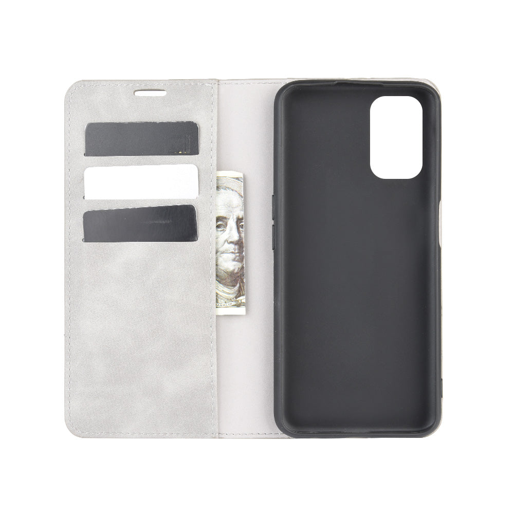 Silky Touch Stylish Auto-absorbed Flip Leather Wallet Stand Case for Oppo A52/A92/A72