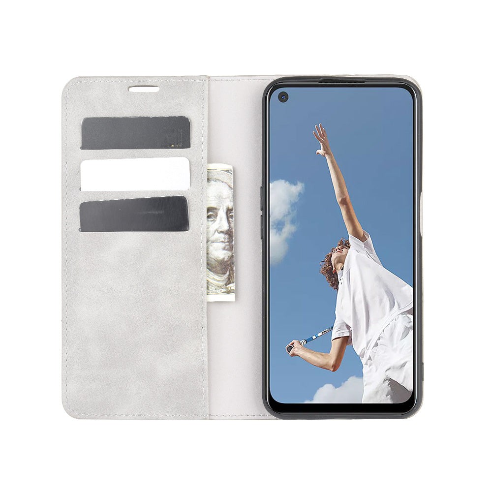 Silky Touch Stylish Auto-absorbed Flip Leather Wallet Stand Case for Oppo A52/A92/A72
