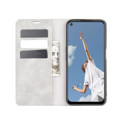 Silky Touch Stylish Auto-absorbed Flip Leather Wallet Stand Case for Oppo A52/A92/A72