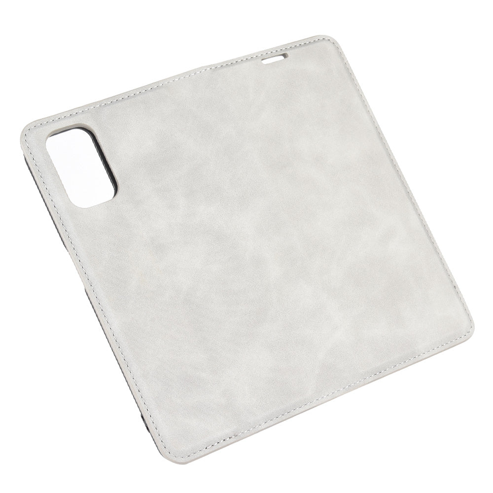Silky Touch Stylish Auto-absorbed Flip Leather Wallet Stand Case for Oppo A52/A92/A72