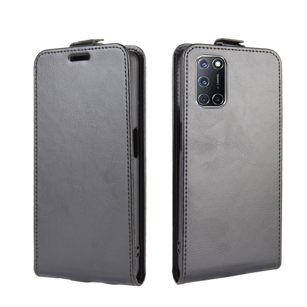 Crazy Horse Vertical Cool Leather Shell with Card Slot for Oppo A52/A92/A72