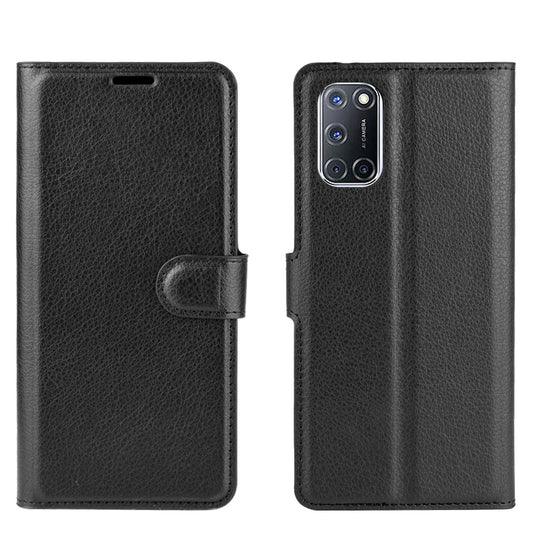 Litchi Skin Wallet Leather with Stand Case for Oppo A52/A92/A72