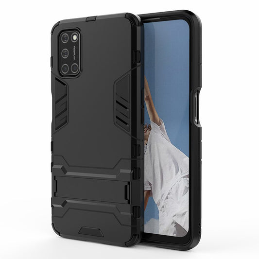 Plastic + TPU Hybrid Phone Case with Foldable Invisible Kickstand for OPPO A52/A72/A92