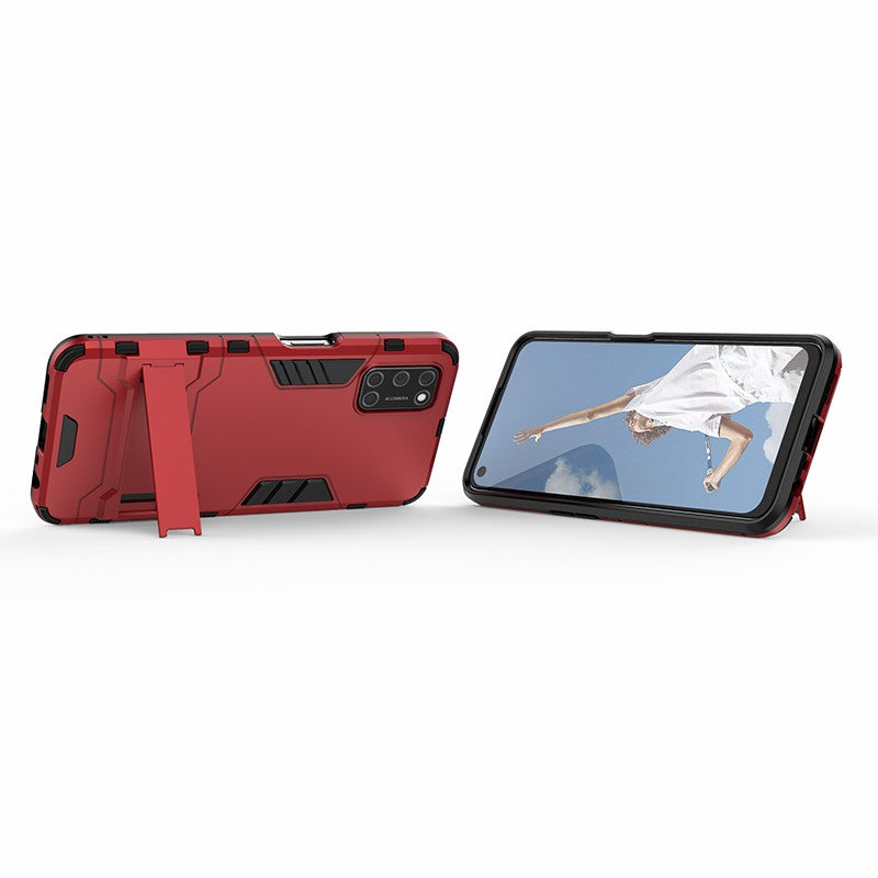 Plastic + TPU Hybrid Phone Case with Foldable Invisible Kickstand for OPPO A52/A72/A92
