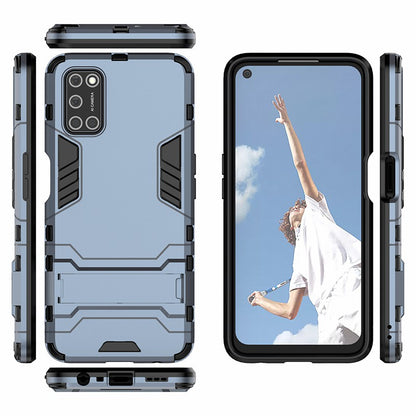 Plastic + TPU Hybrid Phone Case with Foldable Invisible Kickstand for OPPO A52/A72/A92