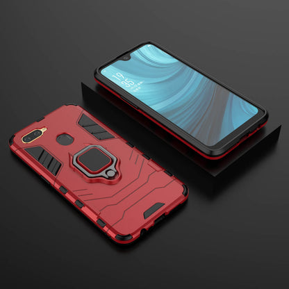 Cool Guard PC + TPU Hybrid Phone Case with Kickstand for Oppo A7/A12