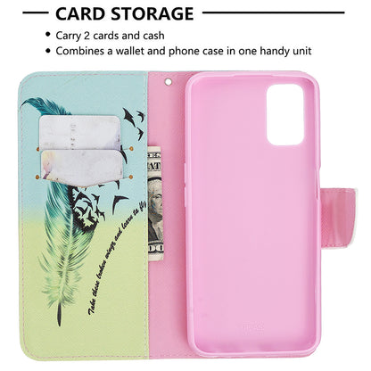 Pattern Printing Leather Wallet Case for OPPO A72/A52/A92